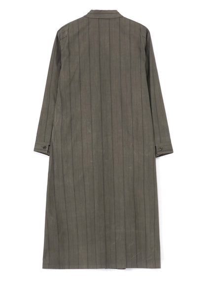 COTTON STRIPE INK DYED CHEST POCKET DRESS