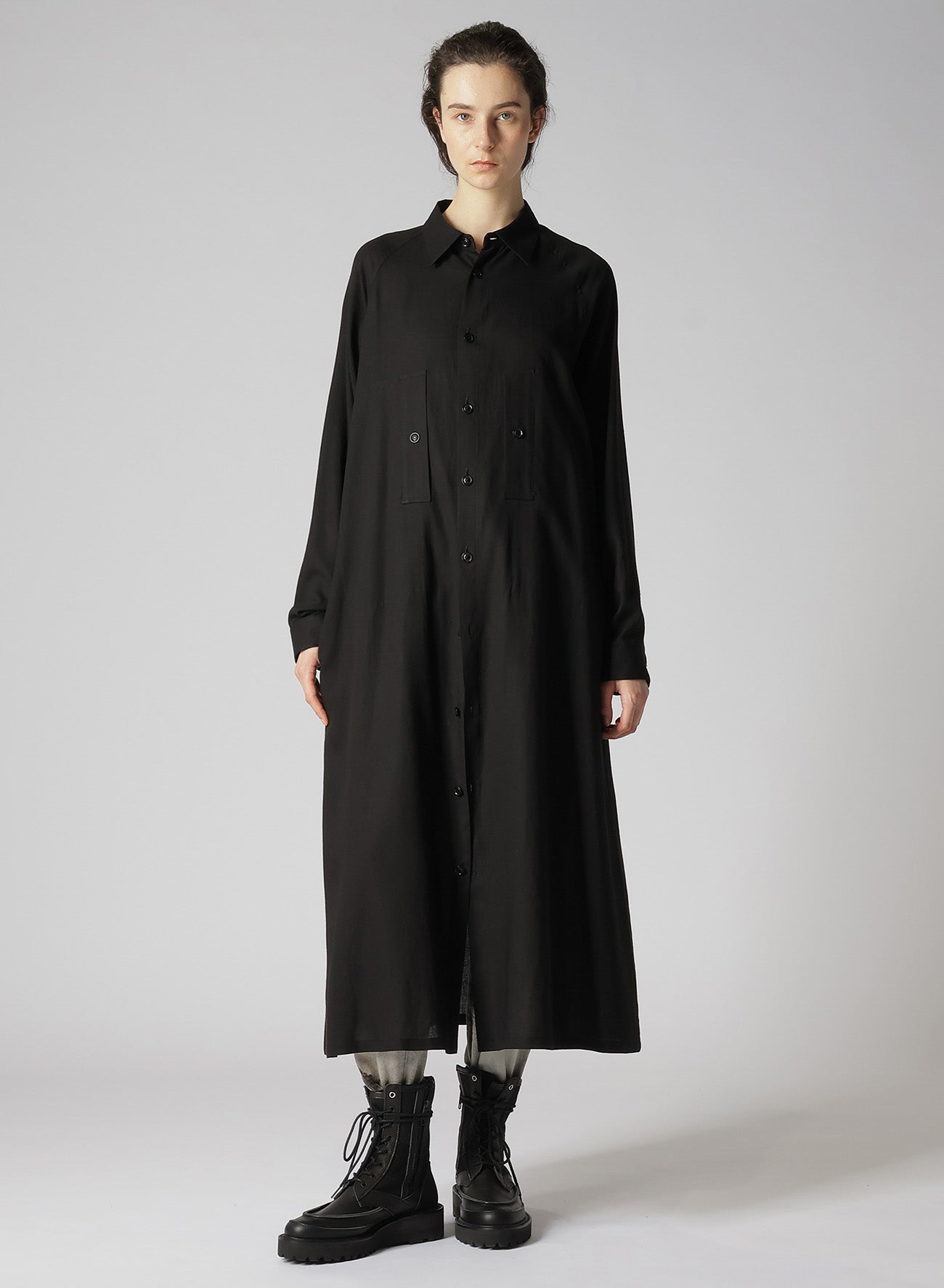 RY/LI SHEETING CHEST POCKET DRESS