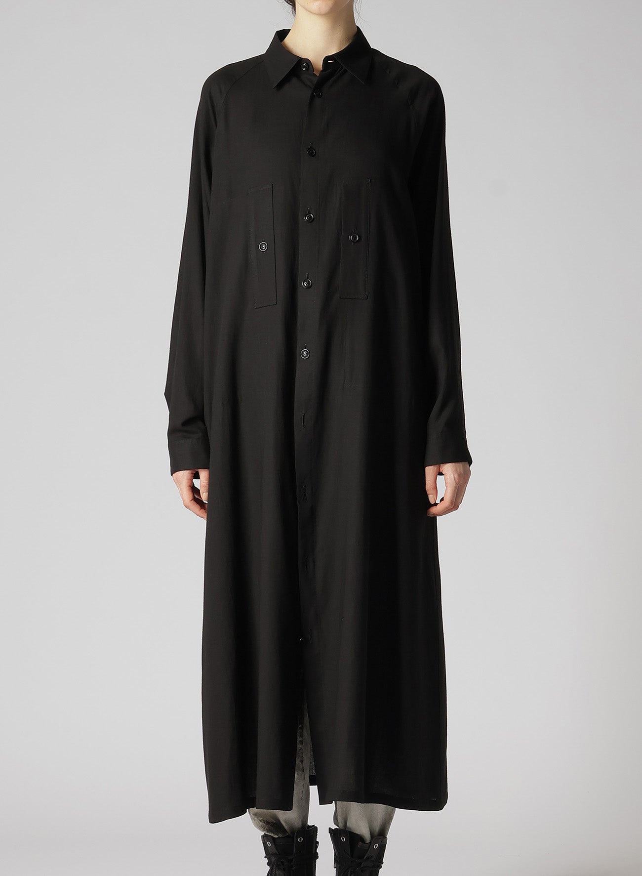 RY/LI SHEETING CHEST POCKET DRESS