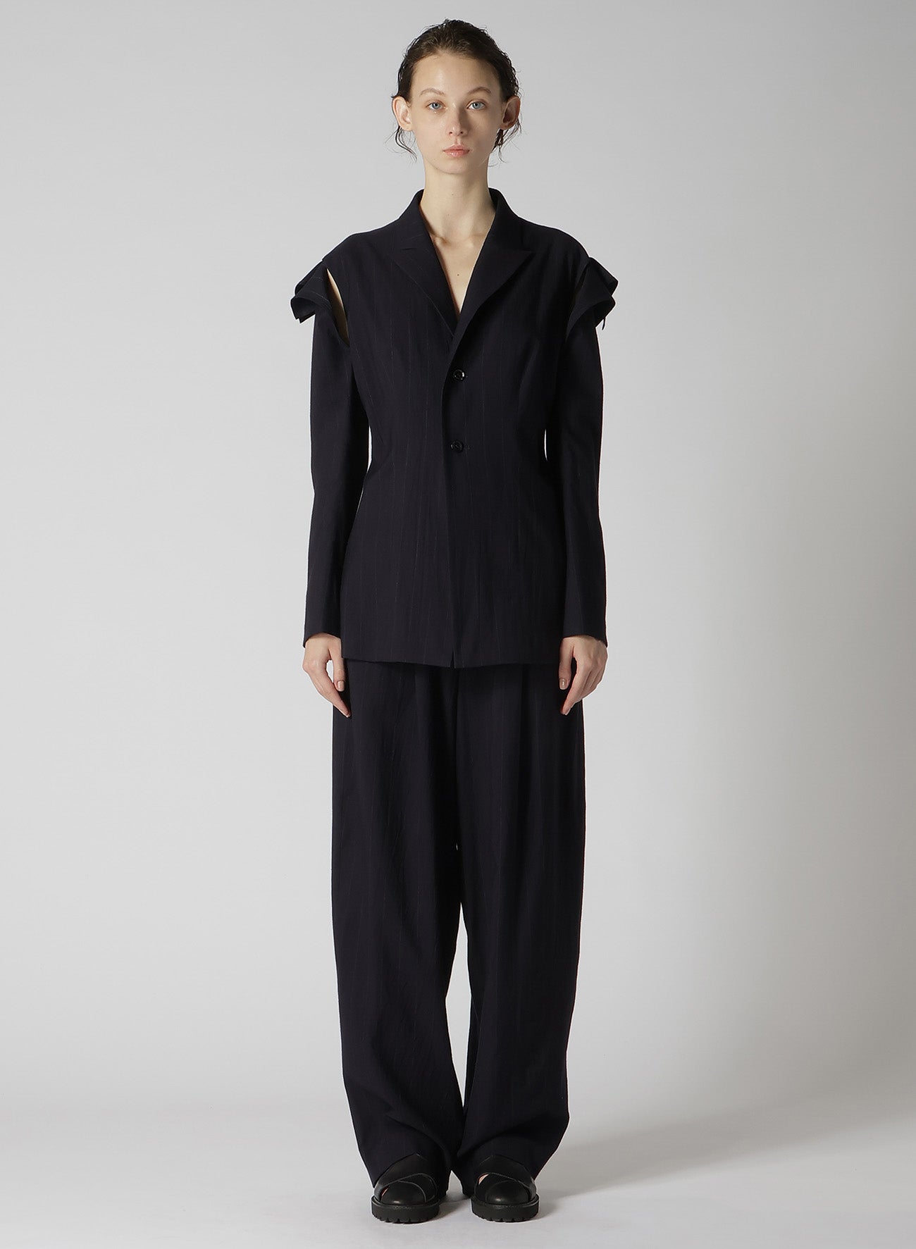 W/RY LIGHT STRIPE SLEEVE HANG CLOTH JACKET