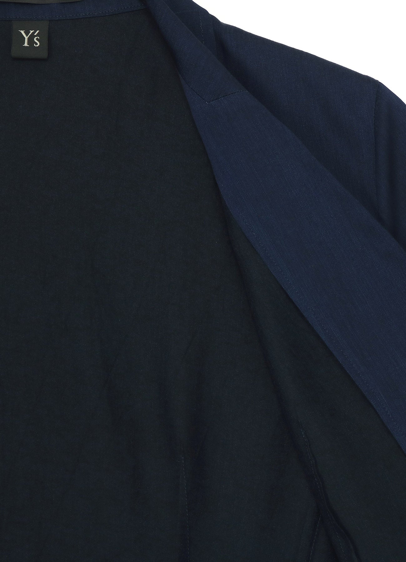CUPRO DUNGAREE TWILL ASYMMETRY SHIRT JACKET