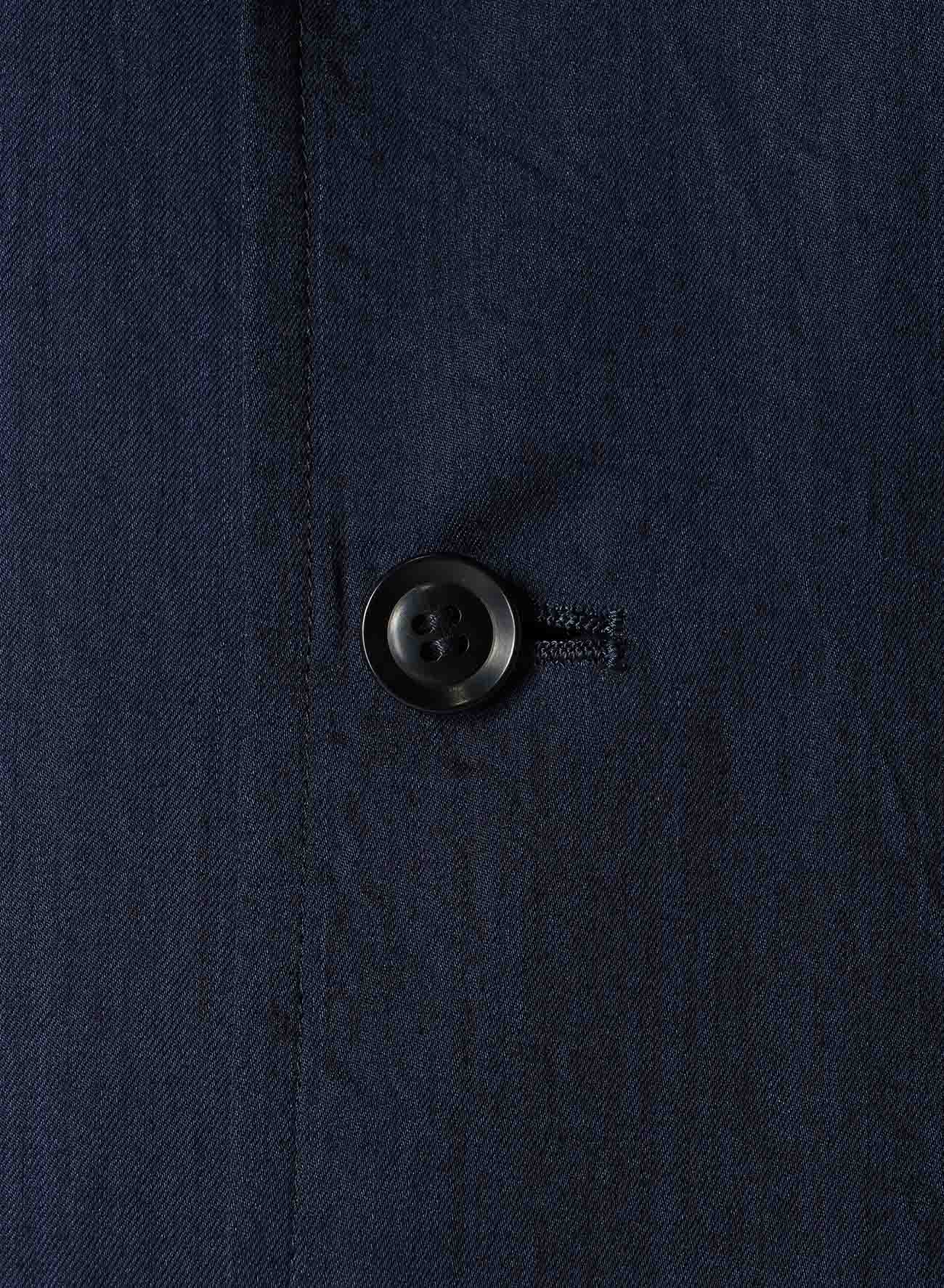CUPRO DUNGAREE TWILL ASYMMETRY SHIRT JACKET