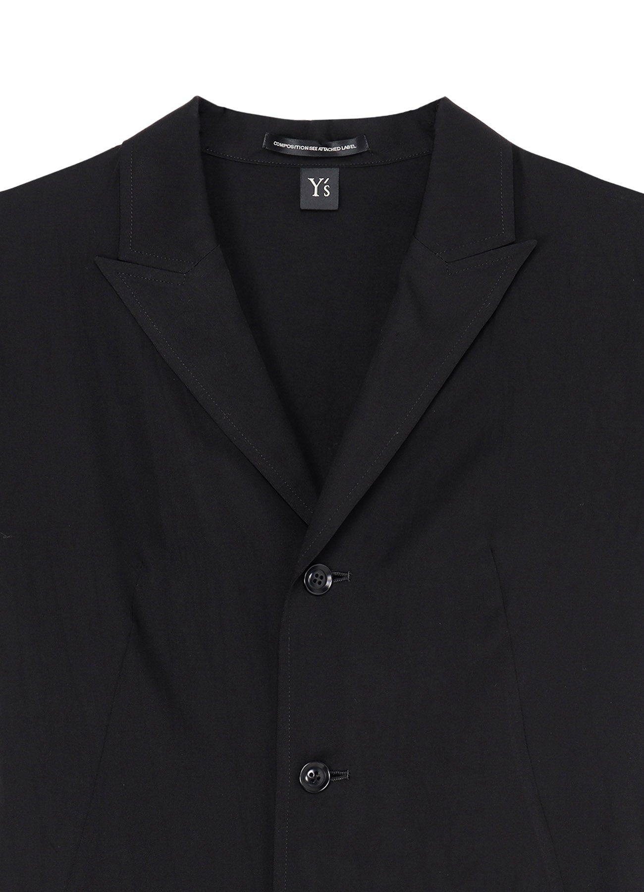 CUPRO DUNGAREE TWILL ASYMMETRY SHIRT JACKET