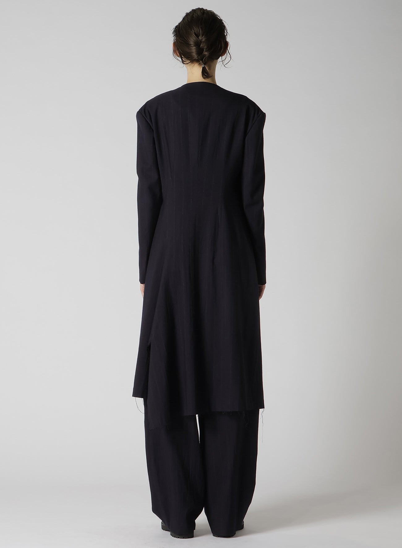 W/RY LIGHT STRIPE COLLAR LESS JACKET