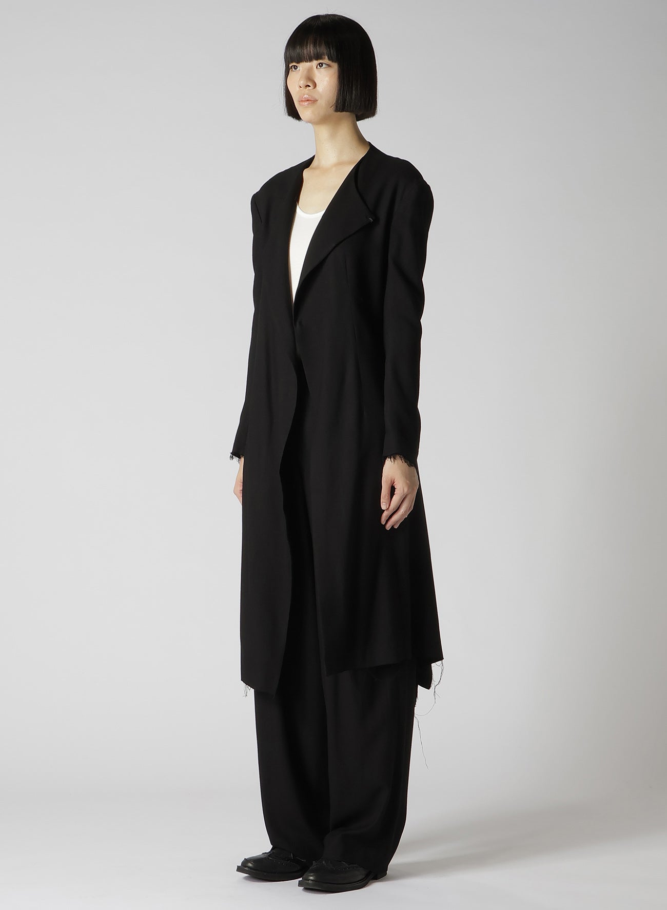 RAYON VIYELLA COLLARLESS JACKET