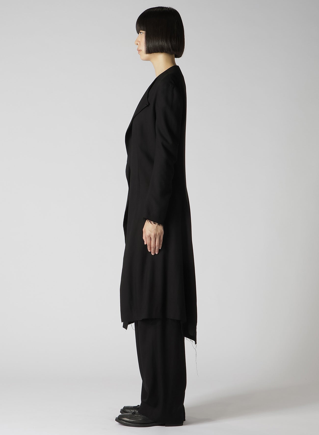 RAYON VIYELLA COLLARLESS JACKET