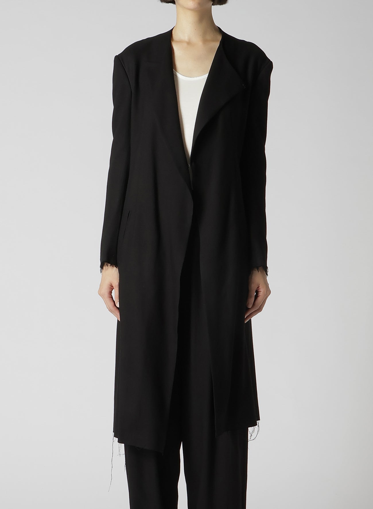 RAYON VIYELLA COLLARLESS JACKET