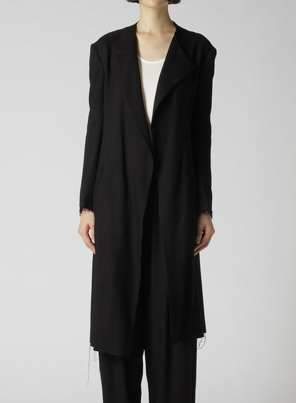 RAYON VIYELLA COLLARLESS JACKET