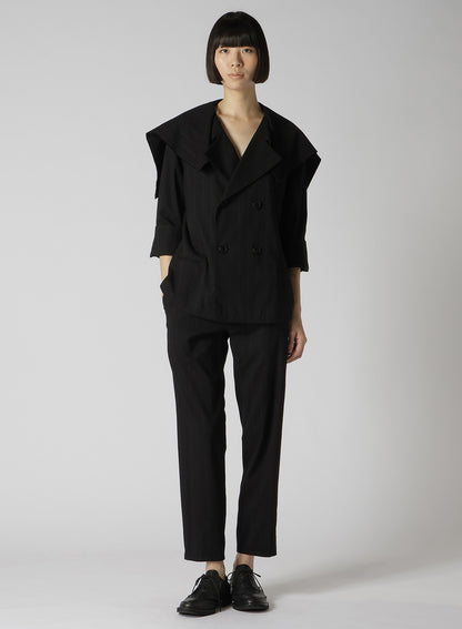 W/RY LIGHT STRIPE SAILOR COLLAR JACKET