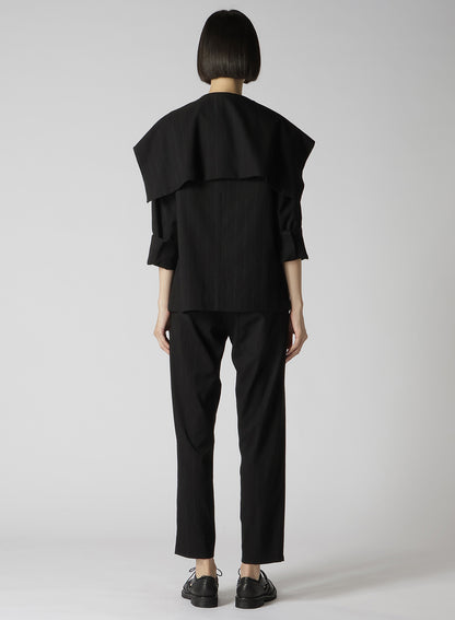 W/RY LIGHT STRIPE SAILOR COLLAR JACKET