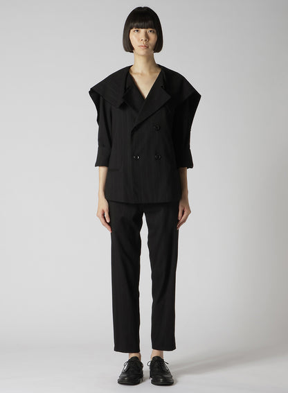 W/RY LIGHT STRIPE SAILOR COLLAR JACKET