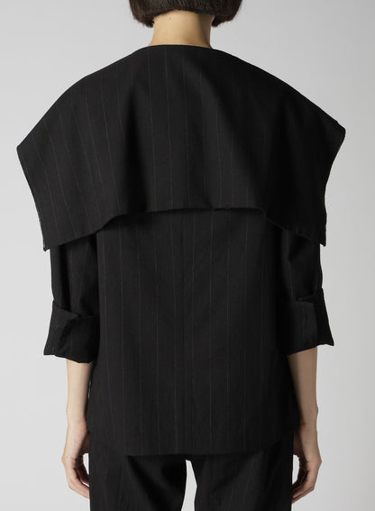 W/RY LIGHT STRIPE SAILOR COLLAR JACKET