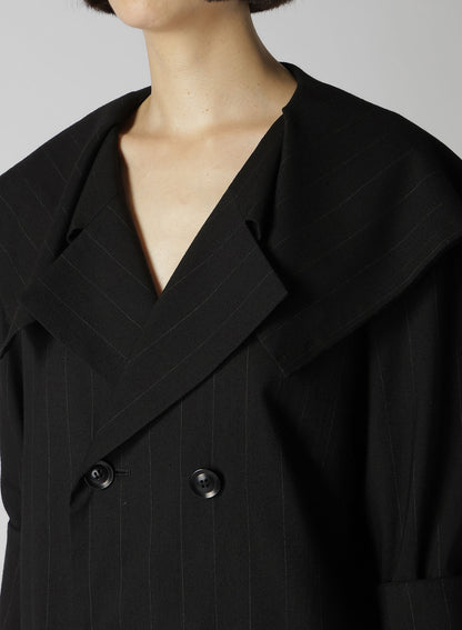 W/RY LIGHT STRIPE SAILOR COLLAR JACKET