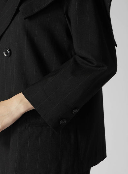 W/RY LIGHT STRIPE SAILOR COLLAR JACKET