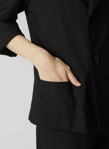 W/RY LIGHT STRIPE SAILOR COLLAR JACKET