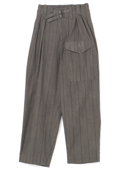 COTTON STRIPE INK DYED GURKHA PANTS