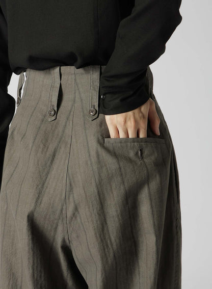 COTTON STRIPE INK DYED GURKHA PANTS