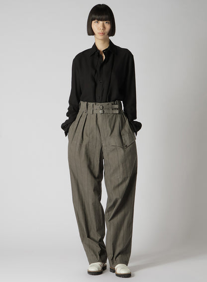 COTTON STRIPE INK DYED GURKHA PANTS