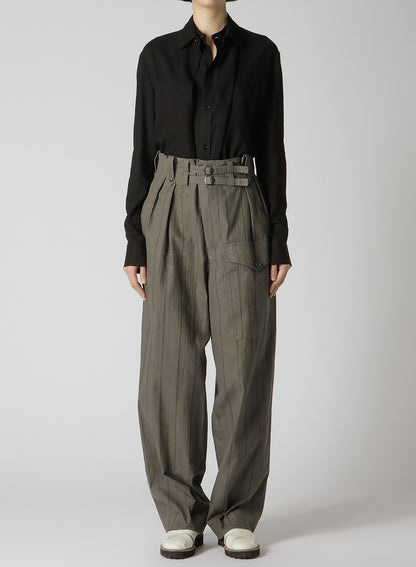 COTTON STRIPE INK DYED GURKHA PANTS