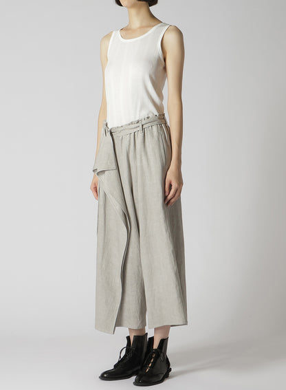 L/C INK DYED HEAVY DENIM BELTED PANTS