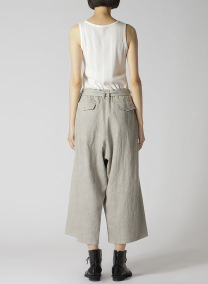 L/C INK DYED HEAVY DENIM BELTED PANTS