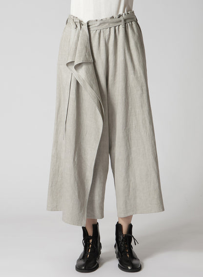 L/C INK DYED HEAVY DENIM BELTED PANTS