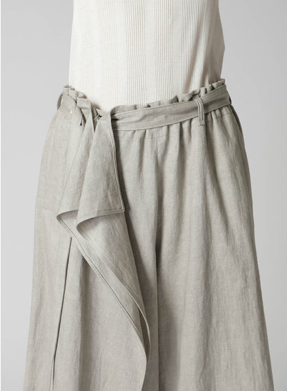 L/C INK DYED HEAVY DENIM BELTED PANTS