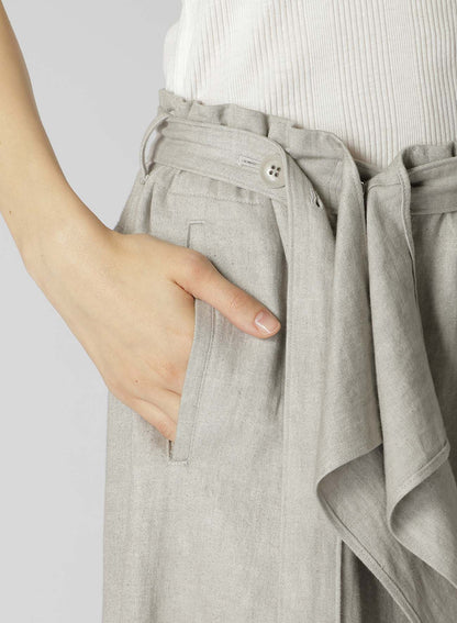 L/C INK DYED HEAVY DENIM BELTED PANTS