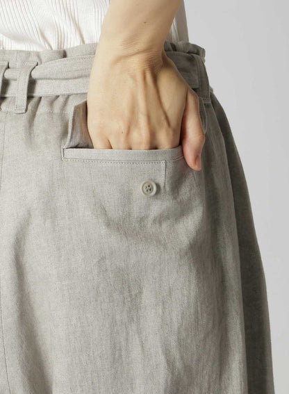 L/C INK DYED HEAVY DENIM BELTED PANTS