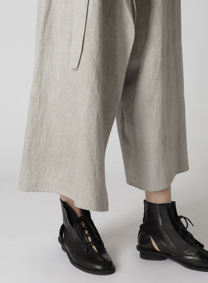 L/C INK DYED HEAVY DENIM BELTED PANTS