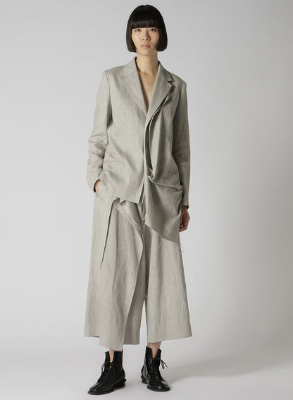 L/C INK DYED HEAVY DENIM BELTED PANTS