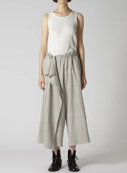 L/C INK DYED HEAVY DENIM BELTED PANTS