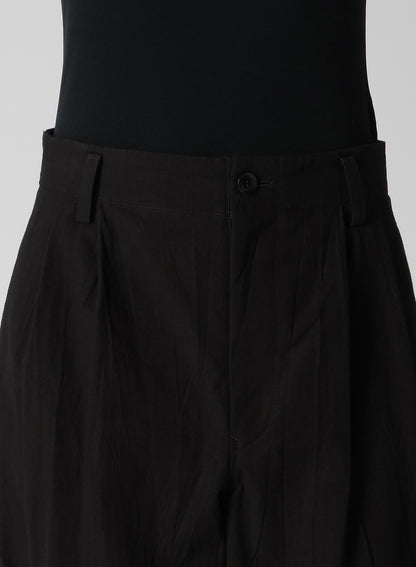 PLAIN WEAVE DENIM LACE UP HEM PANTS