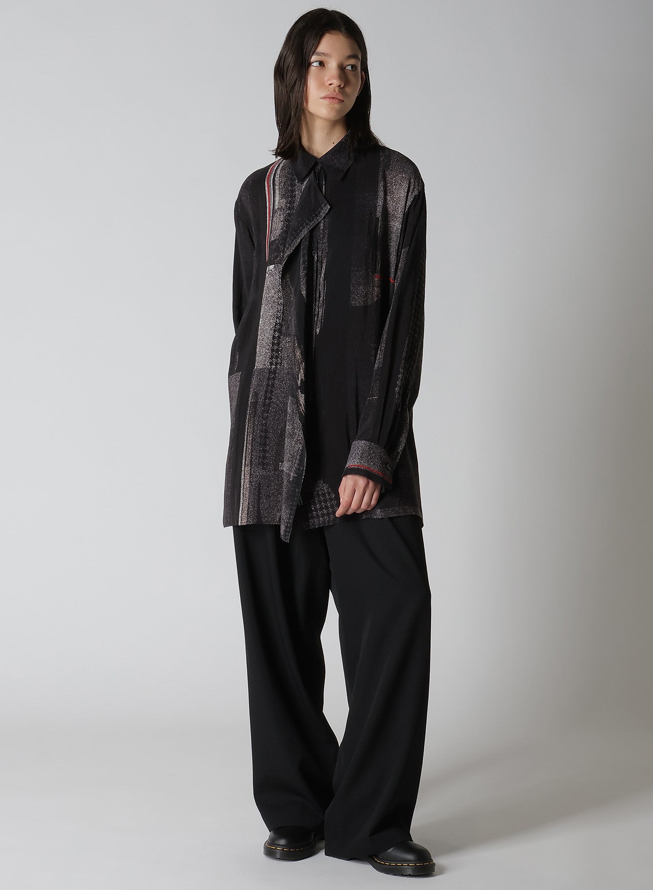 CU/LAWN F/B OPEN BLOUSE