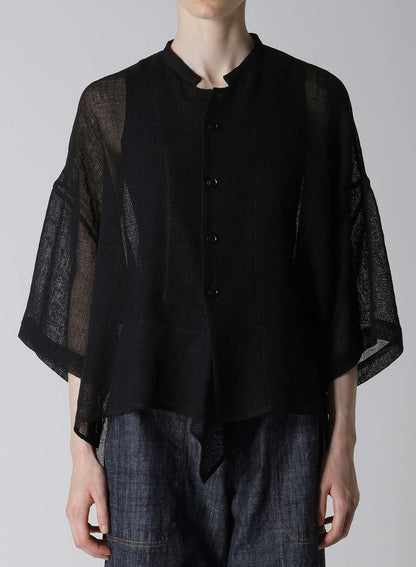 LENO CLOTH HALF SLEEVE BOX SHIRT