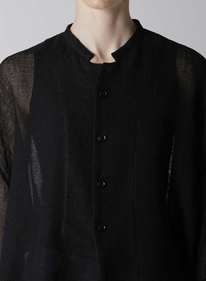 LENO CLOTH HALF SLEEVE BOX SHIRT