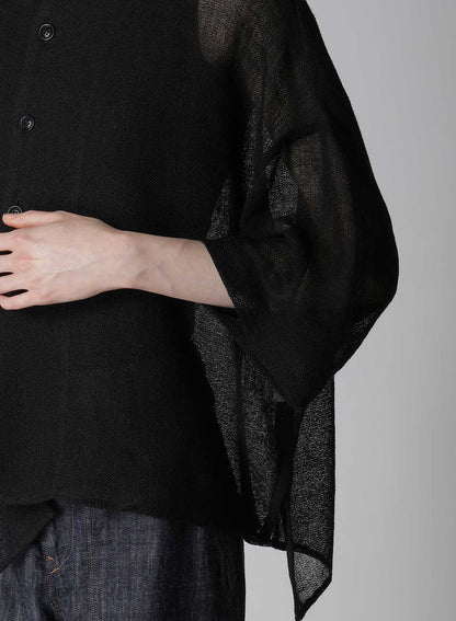 LENO CLOTH HALF SLEEVE BOX SHIRT
