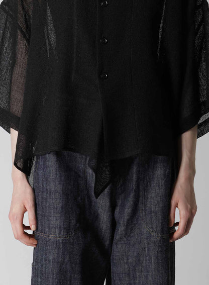 LENO CLOTH HALF SLEEVE BOX SHIRT