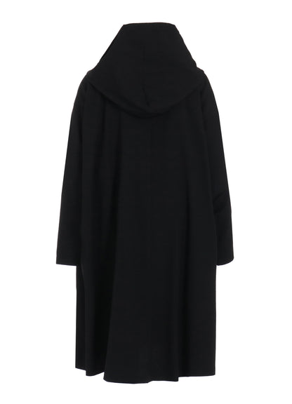 WOOL GABARDINE BIG HOODIE COAT