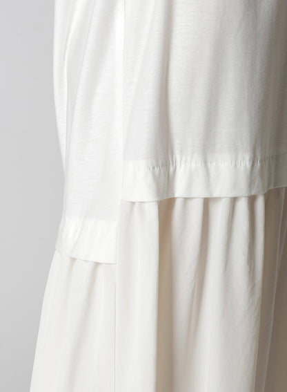 CREPE de CHINE CLOTH FRENCH SLEEVE DRESS