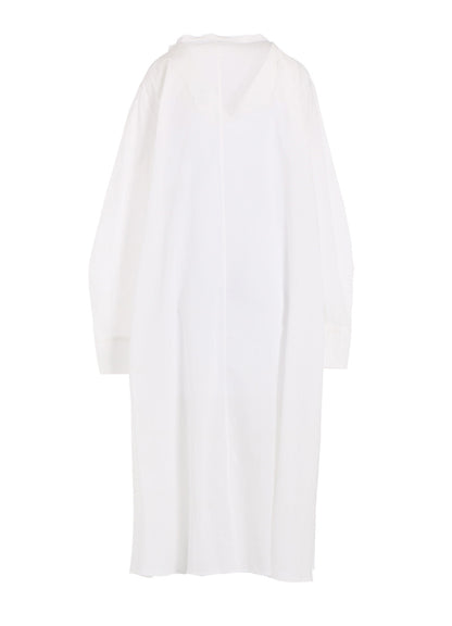 COTTON LAWN COLLAR LESS LINE DRESS