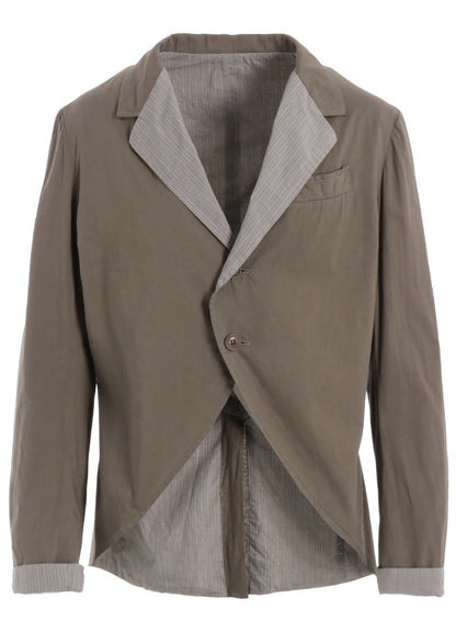 COTTON LAWN GARMENT DYE SWLLOWTAIL JACKET