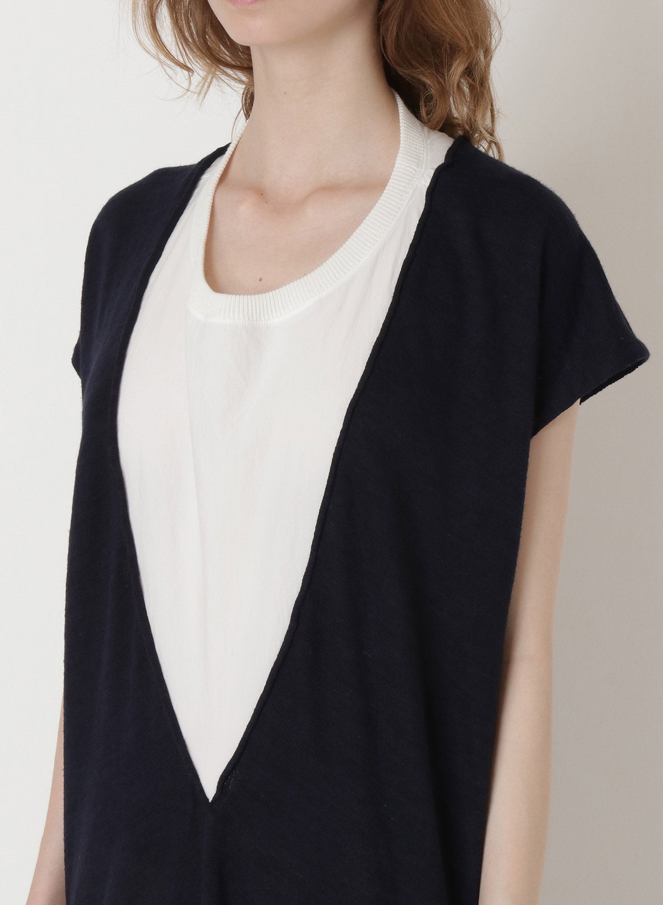 2/34Ry/Ny/Li12G1P PLAIN STITCH LAYER STYLE NO SLEEVE DRESS
