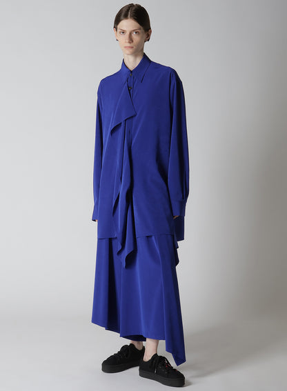 CREPE de CHINE SIDE CLOTH ELASTIC PANTS