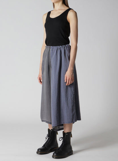 WASHER STRIPE ASYMMETRIC WAIST STRING PANTS