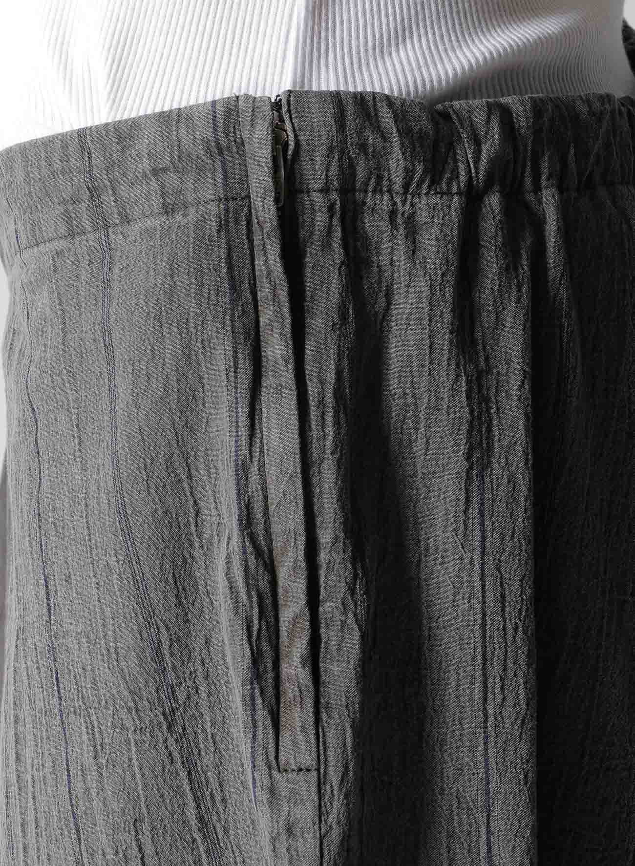 WASHER STRIPE ASYMMETRIC WAIST STRING PANTS