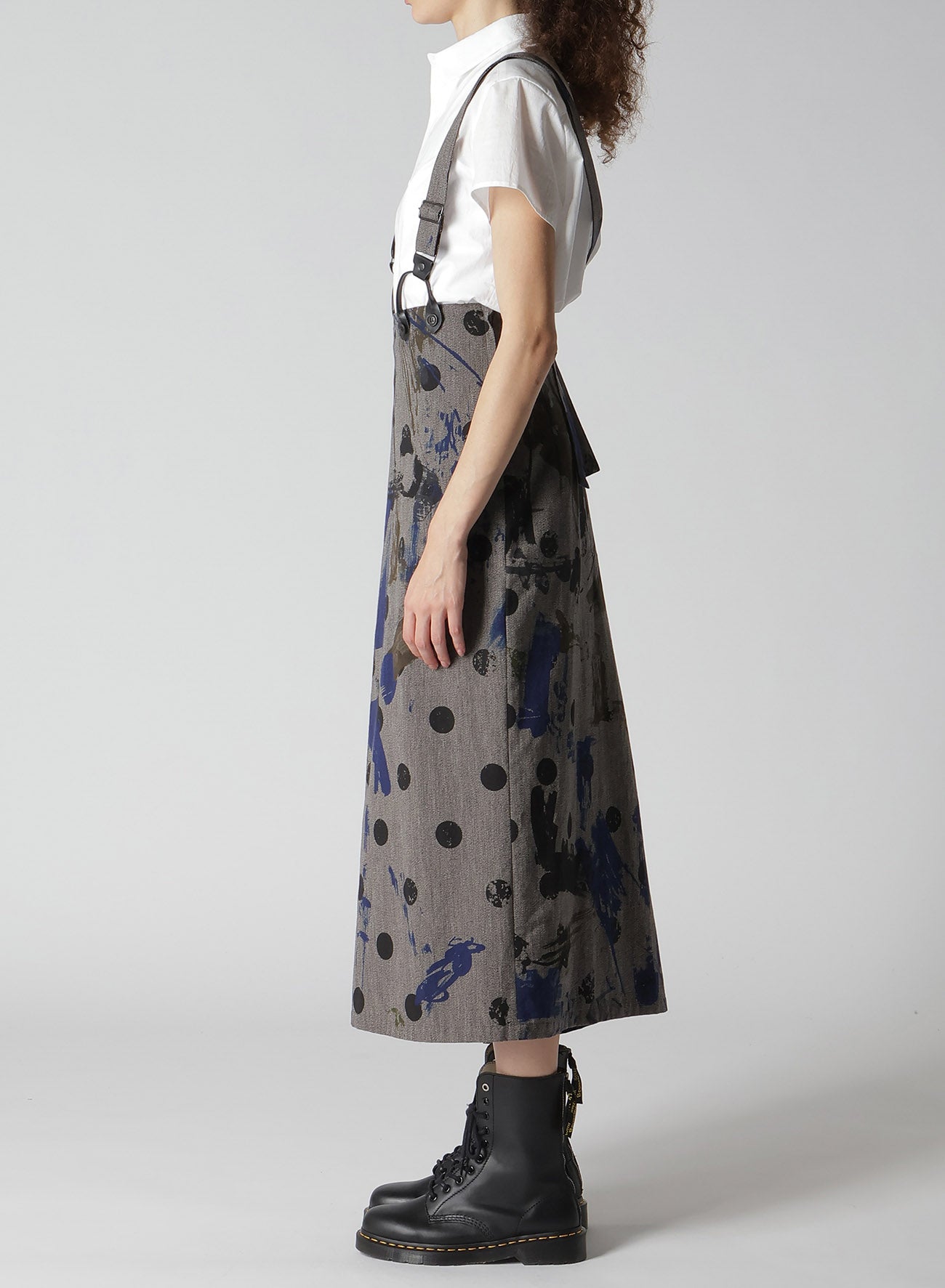 HEATHER POLKA DOT SUSPENDER SKIRT