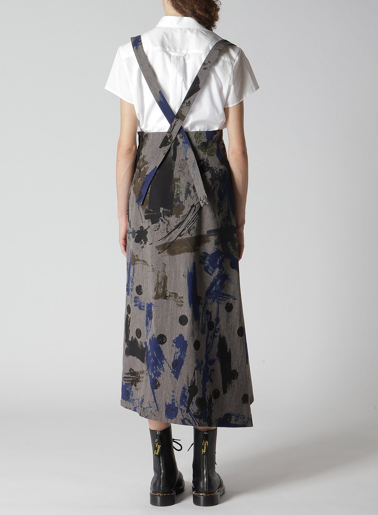 HEATHER POLKA DOT SUSPENDER SKIRT