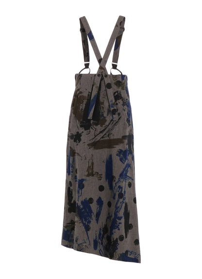 HEATHER POLKA DOT SUSPENDER SKIRT