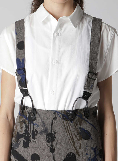 HEATHER POLKA DOT SUSPENDER SKIRT